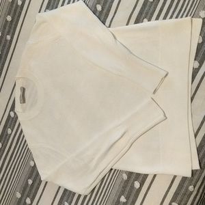 Everlane Cotton Crewneck Sweater in Ivory, Size Small